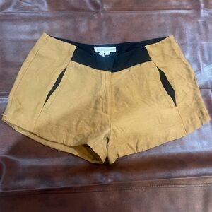 BCBGMaxAzria Women's High Waist Tan and Black Shorts